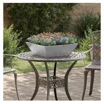 vidaXL Garten-Pflanzgefäß 50 x 50 x 15 cm Silber
