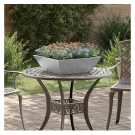 vidaXL Garten-Pflanzgefäß 50 x 50 x 15 cm Silber