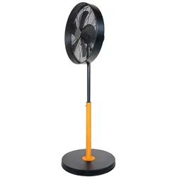 Unold 86725 Standventilator Black Steel mit 3-stufiger Geschwindigkeitsregelung und verstellbaren Neigungswinkel, 50 W