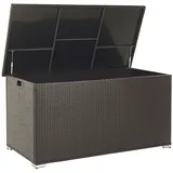 Praktische Auflagenbox Rattan 770 L 155 x 75 cm braun Modena