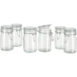 VBS 6er-Pack Vorratsgläser MINI Füllmenge 250ml 12 cm x 6,5 cm Schraubgläser Bonbonglas