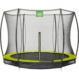 EXIT TOYS Silhouette Bodentrampolin 244 cm inkl. Sicherheitsnetz grün