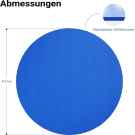 XPOtool Pool Solarfolie blau Ø 3,6 m