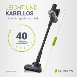 Juskys 2-in-1 Akkustaubsauger VC2101 Schwarz