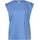street one studio STREET ONE STUDIO, Damen, Gr. 42, blau (sunset blau), Stoff, 80% Polyester, 20% Viskose, unifarben, normal normal, Rundhals, Volant, Tops Trägertop, Rundhalsausschnitt
