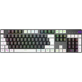 ISY IGK-6000, Gaming Tastatur, Mechanisch, Outemu Red, Kabelgebunden, Schwarz/Weiß