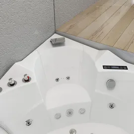 Home Deluxe Laguna L kompakt Whirlpoolbadewanne 140 x 140 cm (Laguna L weiß - komp)