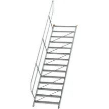 Günzburger Munk Treppe 45° Stufenbreite 1000 mm 14 Stufen Aluminium geriffelt