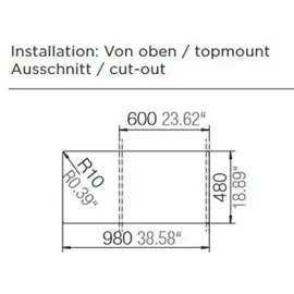 Schock Formhaus D-100L Einbau onyx + Excenterbetätigung