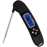 Sprechendes Digitales Fleischthermometer, Superschnelles Sofortmessthermometer Mit Hintergrundbeleuchtung, Schwarz
