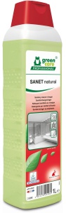 TANA green care SANET natural Sanitärreiniger, Sanitär-Essigreiniger für ein streifenfreies Ergebnis, 1000 ml - Flasche