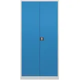 Proregal Flügeltürenschrank Owl mit 4 Fachboden HxBxT 195x92x42cm | Lichtgrau/Lichtblau