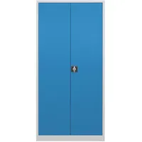 Proregal Flügeltürenschrank Owl mit 4 Fachboden HxBxT 195x92x42cm | Lichtgrau/Lichtblau