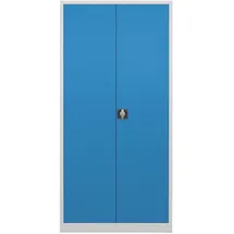 Proregal Flügeltürenschrank Owl mit 4 Fachboden HxBxT 195x92x42cm | Lichtgrau/Lichtblau