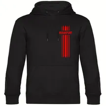 multifanshop Kapuzensweatshirt Streifen Schwarz S