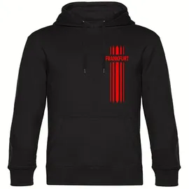 multifanshop Kapuzensweatshirt Streifen Schwarz S