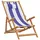vidaXL Strandstuhl Klappbar Blau Weiß