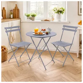 Hti-Living Gartentisch Basil rund Ø 55 x 68 cm Grau