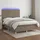 vidaXL Boxspringbett mit Matratze & LED Taupe 140x200 cm Stoff