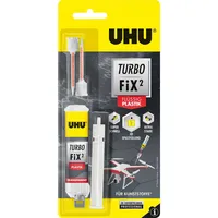 UHU 2K-Reparaturkleber Turbo Fix2 Flüssig Plastik 10g transparent Doppelspritze