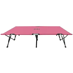 vidaXL Klappbare Sonnenliege für 2 Personen Rosa Stahl