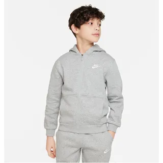 Nike Sportswear Club Fleece Kapuzenjacke Kinder Dark Grey Heather/Base Grey/White S