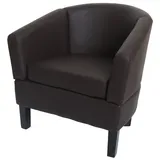 Mendler Lounge-Sessel HWC-O17 Kunstleder 0 x 0 x 0 cm Braun