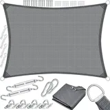 Kesser KESSER® Sonnensegel Sonnenschutz Windschutz HDPE Gewebe wasserabweisend & windabweisend 5-Fach quer vernäht robust & stabil Schattenspender Garten Balkon Terrasse