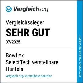 Bowflex SelectTech 552i Kompakthanteln verstellbar 2 bis 24 kg schwarz