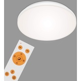 Briloner Leuchten - LED Panel, LED Deckenlampe dimmbar, rahmenlos, Farbtemperatursteuerung, inkl. Fernbedienung, 12 Watt, Weiß,