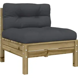 vidaXL Garten-Sofagarnitur 7-tlg. Kiefernholz imprägniert braun