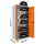 Proregal Stahlschrank Metall 60x180x40 cm Orange-Grau 4 Fachböden