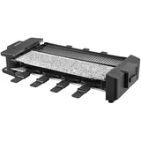 Steinborg SB-2220 Raclette Grill für 8 Personen mit Teilbarer Kombinierter Grillfläche 1500 Watt