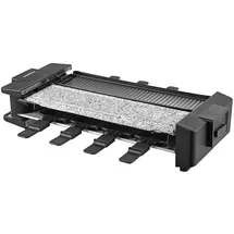 Steinborg SB-2220 Raclette Grill für 8 Personen mit Teilbarer Kombinierter Grillfläche 1500 Watt