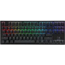DUCKY ONE 2 TKL PBT Gaming Tastatur, MX-Brown, RGB LED Farbe: schwarz, DE Layout