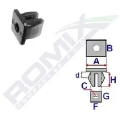 ROMIX Clip, Zier-/Schutzleiste A53853