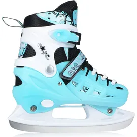 Nils Extreme 4-in-1 Inline-/Schlittschuhe Mint NH10905 Verstellbarer Multi-Skate für Straße und Eis - Türkis - 35-38