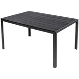 LINDER EXCLUSIV Gartentisch Comfort 160 x 90 cm mit Nonwood Platte Gestell Aluminium