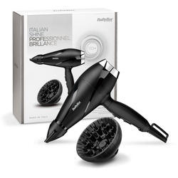 BaByliss Ionic-Haartrockner 6713DE Pro Shine, 2200 W, AC Haartrockner mit Diffusor schwarz
