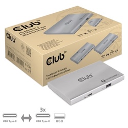 Club 3D ThunderboltTM 4 portabler 5-in-1 Hub mit Smart Power
