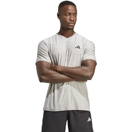 adidas Herren T-Shirt (Short Sleeve) Tr-Es Stretch T, MGH Solid Grey/White/Black, IC7416, S