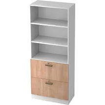 bümö Aktenschrank 80 x 42 x 200,4 cm Weiß
