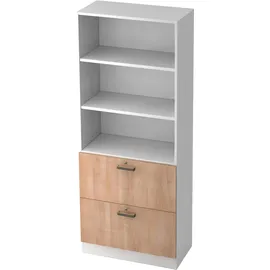 bümö Aktenschrank 80 x 42 x 200,4 cm Weiß