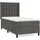 vidaXL Boxspringbett 90 x 200 cm Dunkelgrau