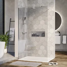 Bernstein Duschabtrennung Walk-In EX101 8mm Nano Echtglas Klarglas 110cm
