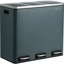 Songmics Mülleimer, Mülltrennsystem, 3 x 18 L, ergonomisch, 3 Fächer