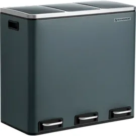 Songmics Mülleimer, Mülltrennsystem, 3 x 18 L, ergonomisch, 3 Fächer