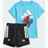 Adidas X Marvel Spiderman Tee Set Bright Cyan / White 74