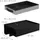 Relaxdays Nachtschrank 2er Set 37 x 26,5 x 14 cm Schwarz/Grau