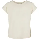 URBAN CLASSICS Girl's Organic Extended Shoulder Tee T-Shirt, whitesand, 158/164